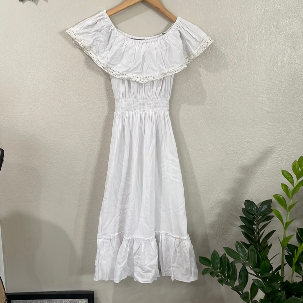 White Ruffle Dress